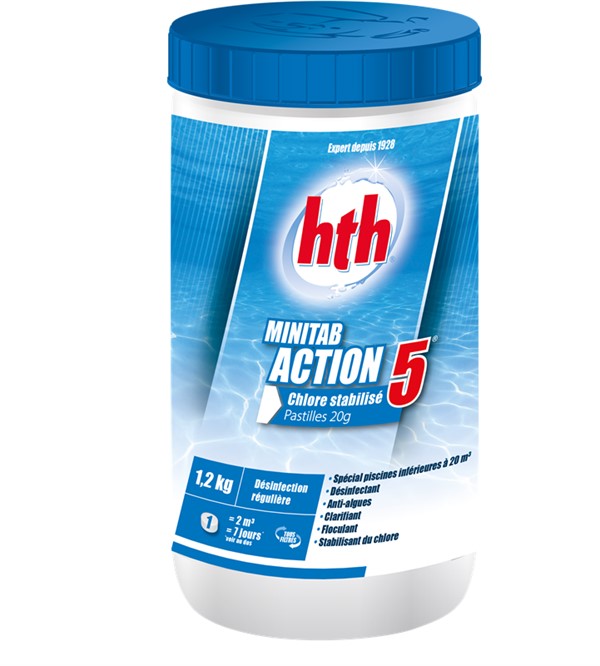 hth Spa Minitab Action 5 Chlortaps 1.2kg